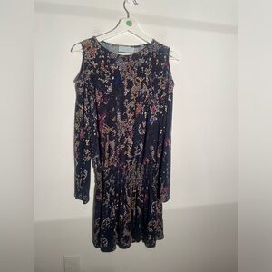 Veronica M‎ Dress Womens Pullover Long Sleeve cold shoulderabstract Multicolor M